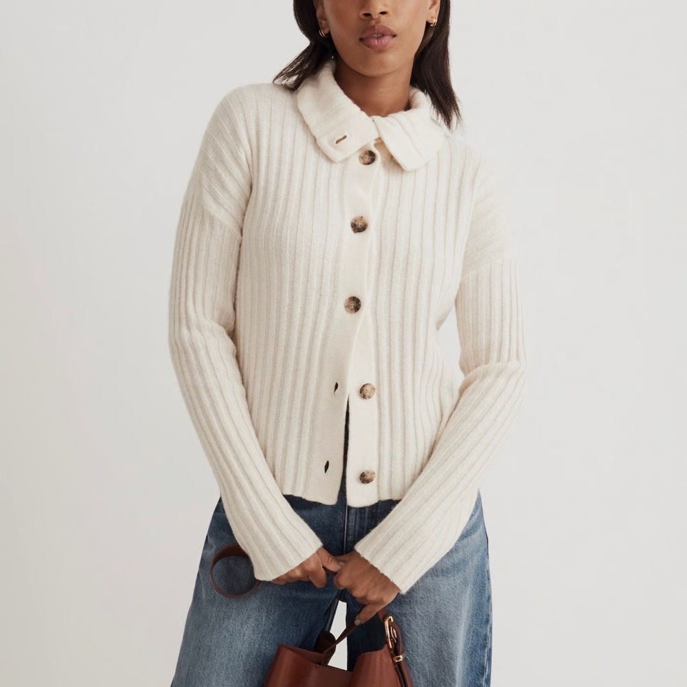 Madewell Oversize-Collar Cardigan Sweater